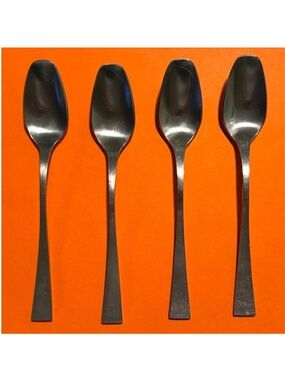 Stanley Roberts Teaspoons (4)  SRB33 Rogers Insilco Stainless Square Tip MCM